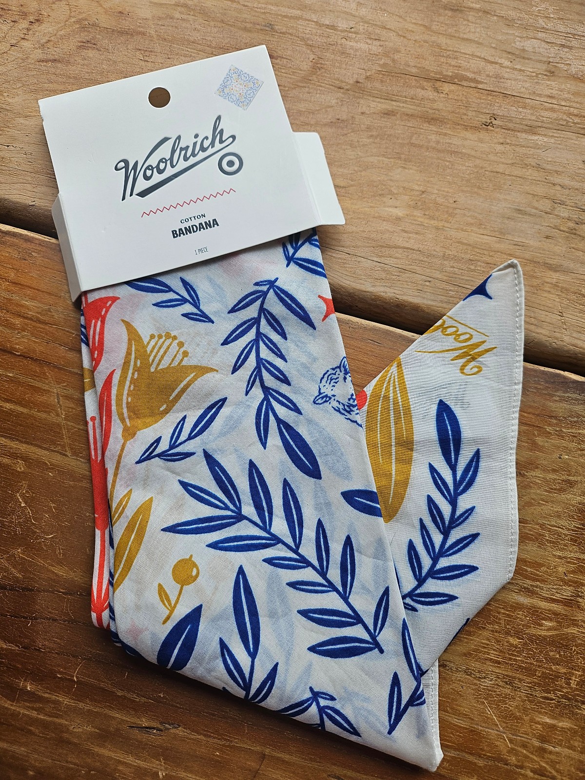 Woolrich Target 22” Bandana Scarf Cotton Graphic Print Sheep Floral Sold Out HTF