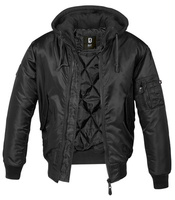 Brandit MA1 Sweat Hooded Jacket, schwarz, Neu und OVP