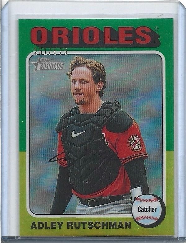 2024 TOPPS HERITAGE CHROME REFRACTOR ADLEY RUTSCHMAN #188 /575