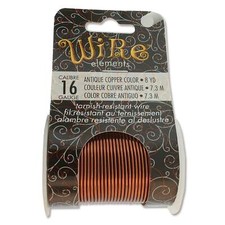 BeadSmith Antique Copper 16 Gauge Craft Wire Elements - 8 Yard Spool