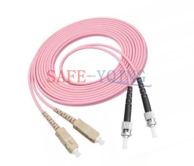 Fiber Optical Patch Cord Cable SC UPC to ST UPC Duplex OM4 Multimode 3.0mm 30M #