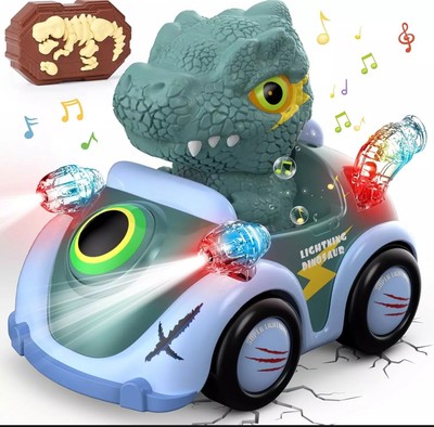 Dinosaur Remote Control Car, 2.4GHz Monster Trucks for Boys Girls with Light & M