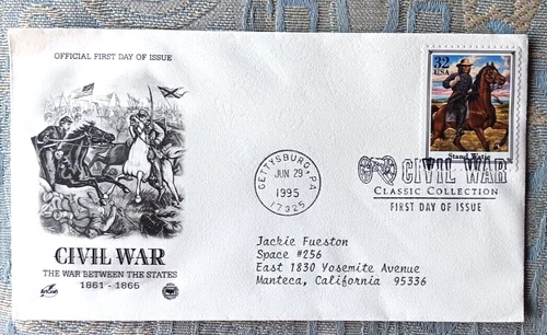 CIVIL WAR CONFEDERATE GENERAL STAND WATIE INDIAN 1995 ARTCRAFT PCS CACHET FDC