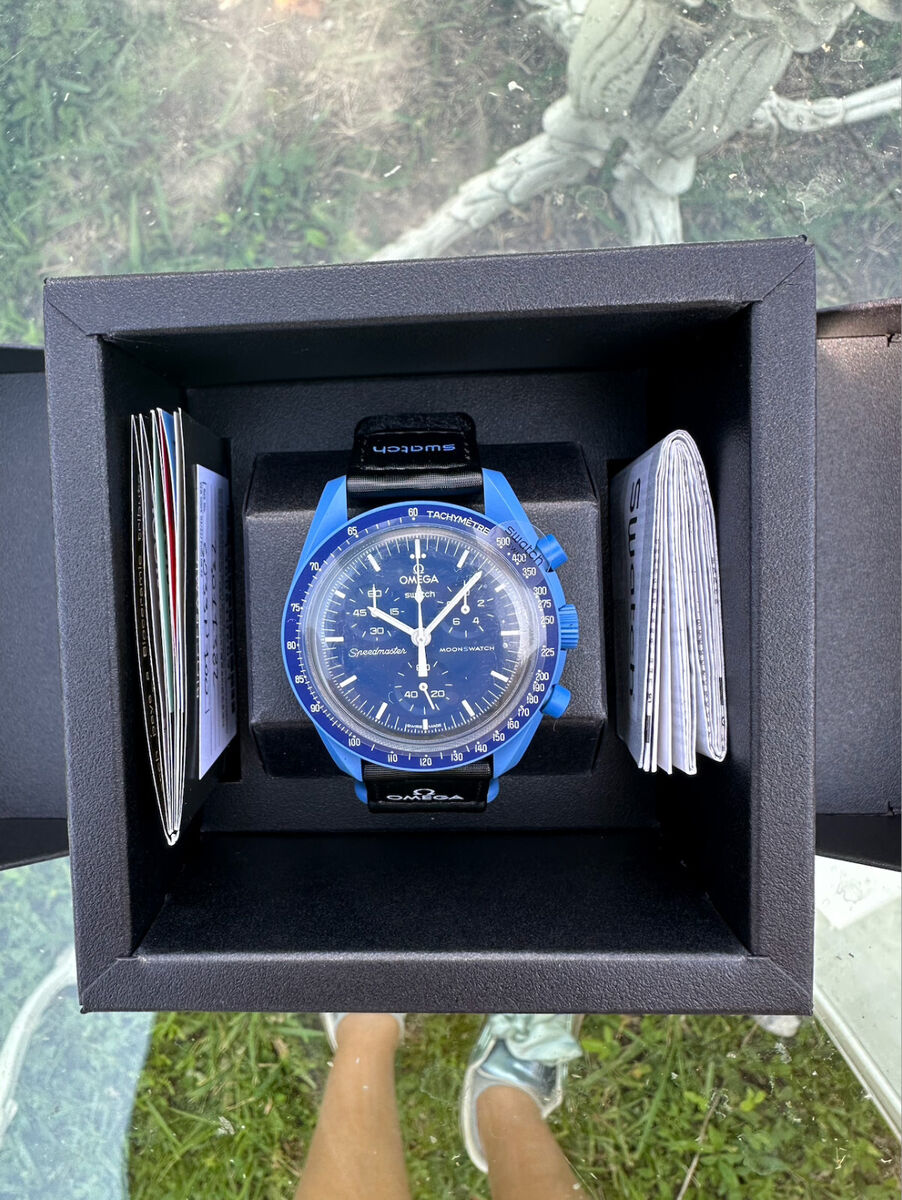 Swatch X Omega Mission to Neptune 42mm Blue Bioceramic Case Swatch X Omega Mission to Neptune 42mm Blue Bioceramic Case