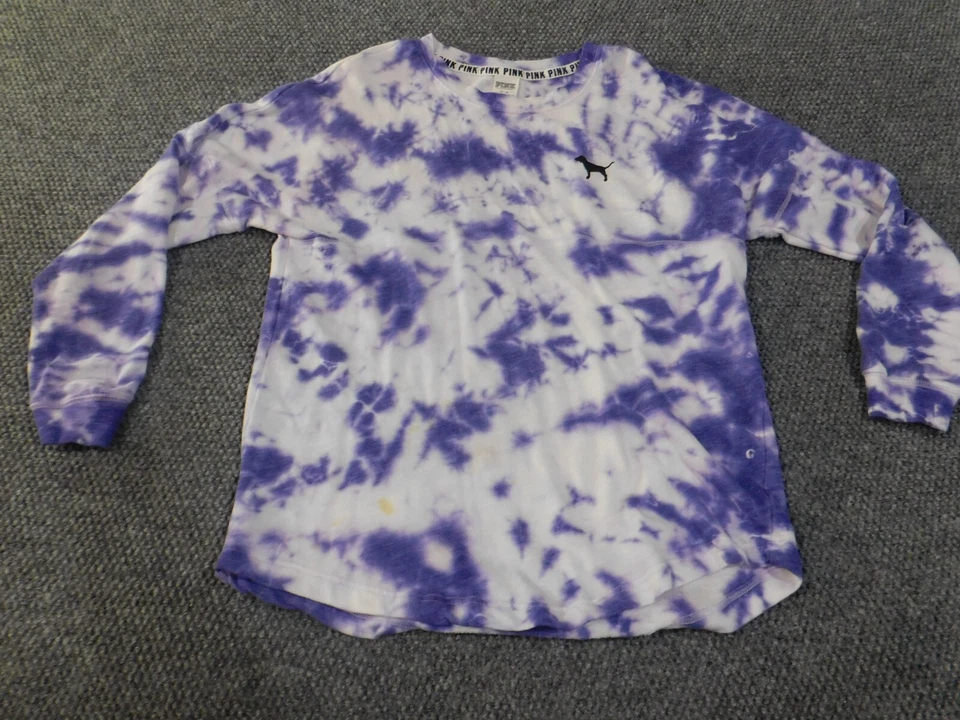 Victoria Secret Rosa Sudadera Medio Morado Cuello Redondo Jersey Mujer Geométrico Foto 2 de 4