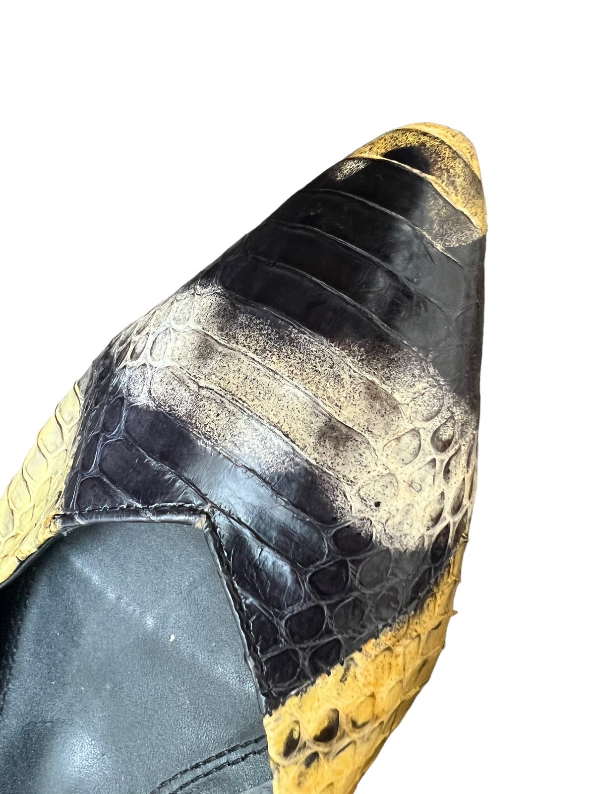 Sandro Ambra Leather  Python Snakeskin Ballerina … - image 8