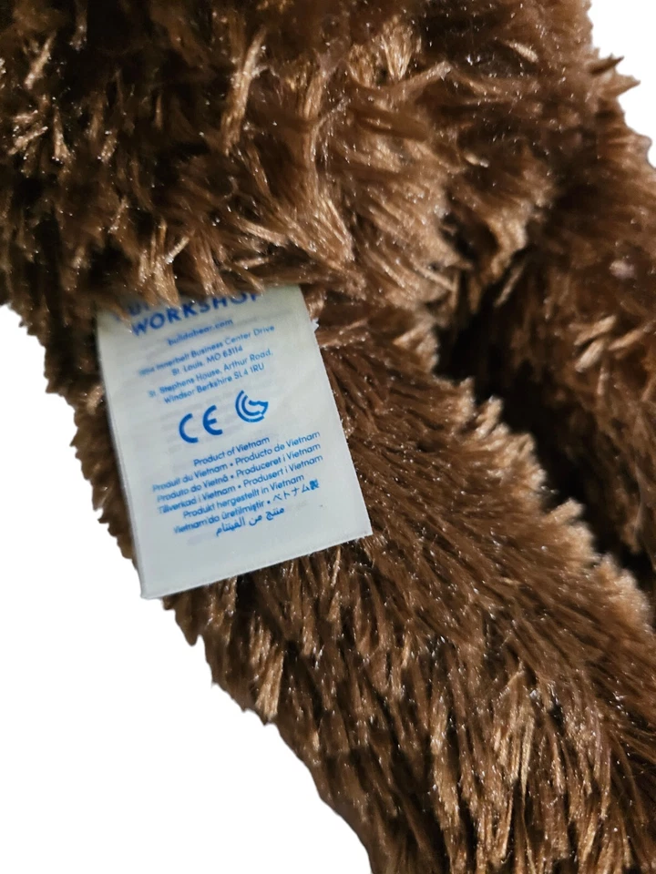 18" Build-a-bear Sloth BAB Retired 2016 Build A Bear Brown W/Attachable Paws - Image 2 of 4