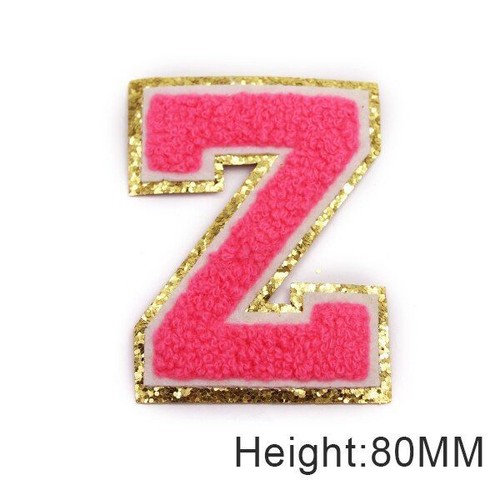 Chenille Letter Sequined Patches Pink Iron On Appliques Garment Craft Decor 1Pcs - Picture 30 of 58