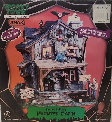 Lemax Halloween Spooky Town 2010 HAUNTED CABIN #05004 NIB
