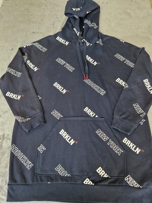 H&M Divided Brooklyn New York Logo Oversized Hoodie Size