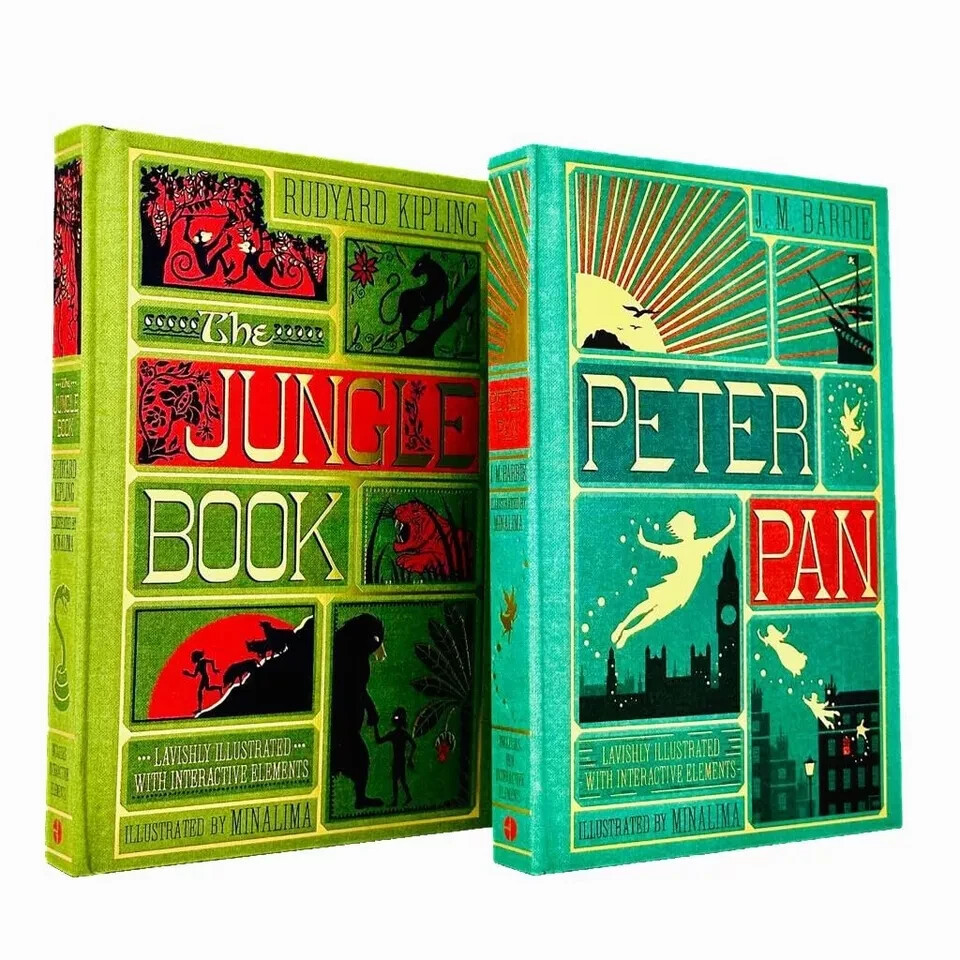 MinaLima Peter Pan J. M Barrie,Jungle Book Rudyard Kipling 2 Books Set Hardcover - Image 4