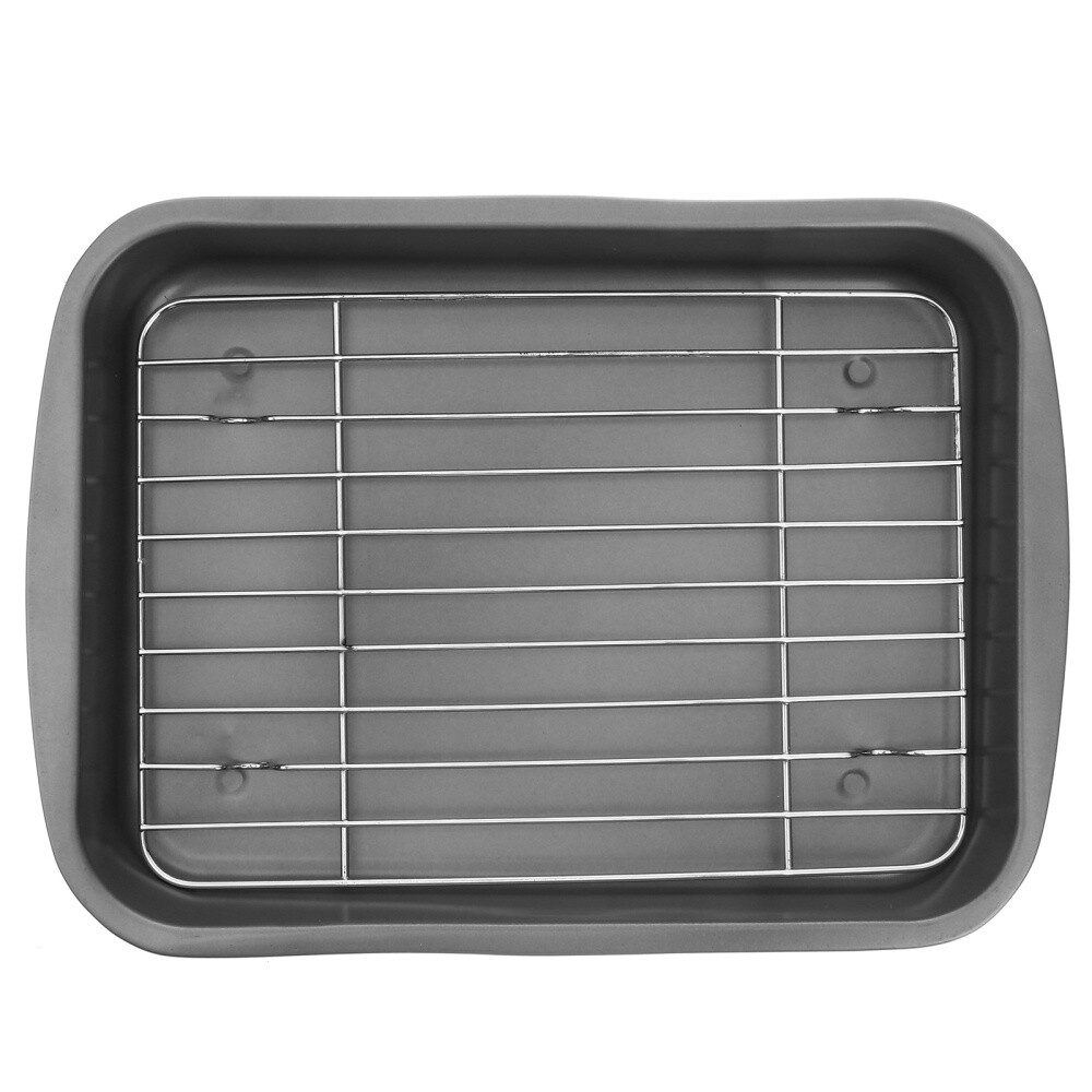 Stainless Steel Bakeware Cooking Tin Plate Deep Frying Pan Nonstick Mini Oven