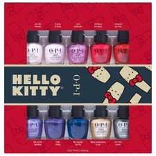 OPI Nail Lacquer HELLO KITTY Holiday Collection 2019 Mini 10 pc - 0.125 oz HRL16