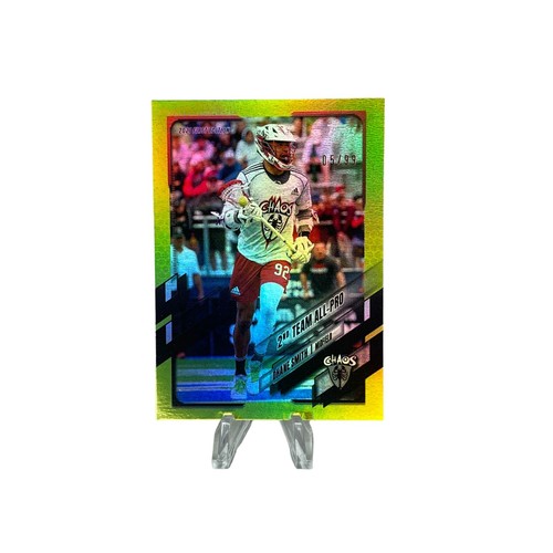 2021 Topps PLL Lacrosse DHANE SMITH, Card #48, Yellow Parallel Foil 05/99 Chaos