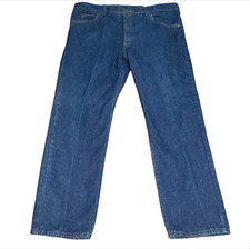 Vintage Lee Denim Blue Jeans Union Made in USA Mens Size 42 X 30 Dark Wash
