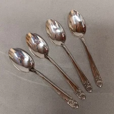 International Silver Melody 1954 Teaspoons 4 Silverplated 6"