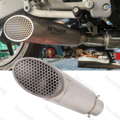 38-51mm Universal Motorcycle Slip-on Exhaust Muffler Tail Pipe 300mm Length