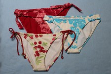 NEW 3 Lot Aeropostale Junior's Bikini Swimsuit Bottoms Medium See Measurements 