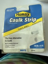 Homax 34015 Tub  Wall Caulk Strip, White, 7/8 In. x 11 Ft. - Quantity 1