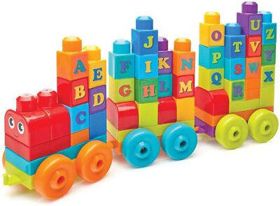MEGA BLOKS BAUGRUNDLAGEN ABC LERNEN TRAIN SPIELZEUG