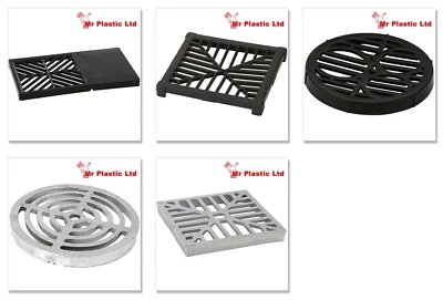 Polypipe Underground Drainage Gully Grid - Round & Square - Plastic & Aluminium