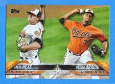 2018 Topps Update #US29 David Hess/Pedro Araujo Orioles