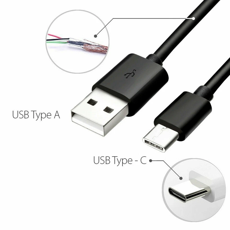 2x 3FT USB-C Type C Fast Charging Cable Data Cord for Samsung Galaxy S9+ S9 S8+ - Image 2 of 3