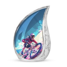 Biker Urn - Urn For Ashes Adult Male - Keepsake Urn For Ashes