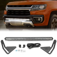 Bumper 31" LED Light Bar Mount Kit For GMC Canyon Chevy Colorado Z71 ZR2 15-22 