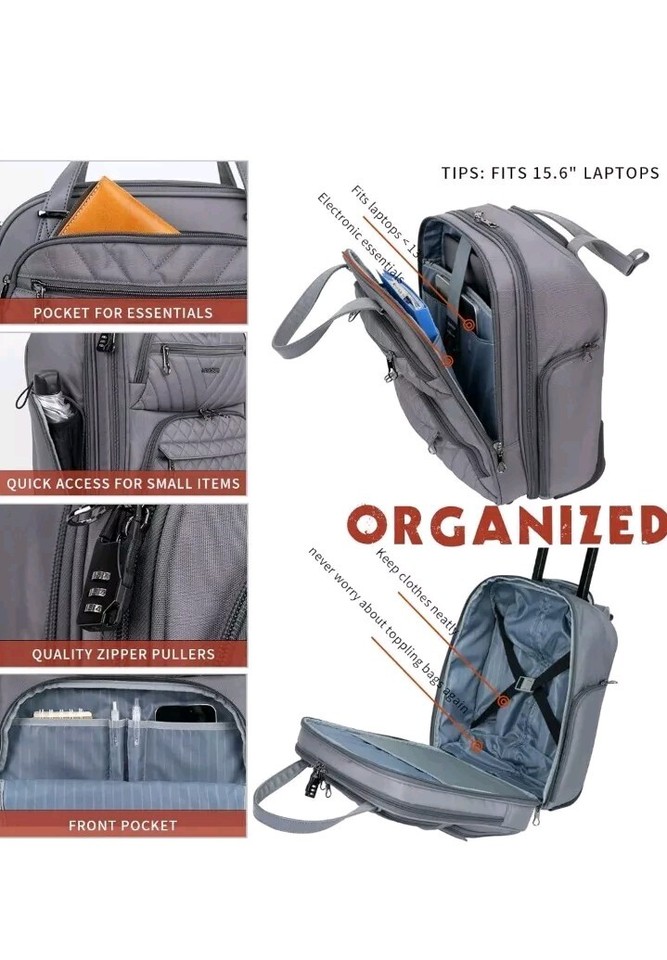 KROSER Carry On Underseat Multifunctional, 16inch, Lightweight