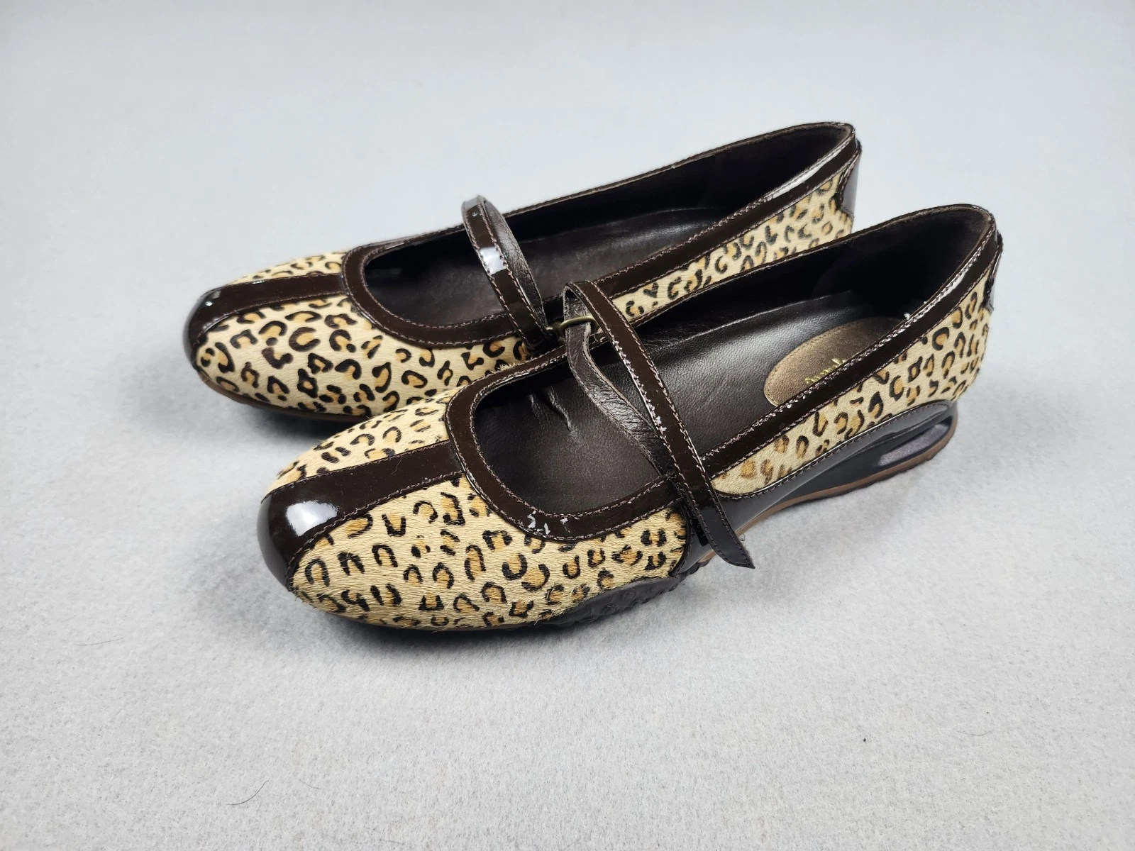 NIKE Ballerine donna Cole Haan stampa leopardata capelli di vitello suola ad aria taglia 6 5 comode