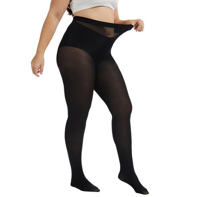 Damen Strumpfhose 80D Microfaser Große Größen Blickdichte Elastisch Weich Dam...