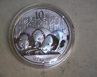 2013  1 OZ. SILVER PANDA IN BRILLIANT UNCIRCULATED