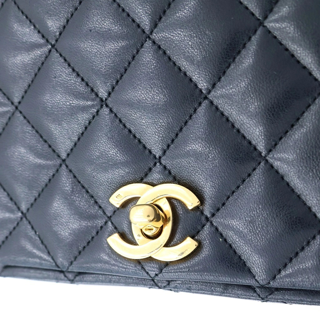 Chanel Size 23 Mini Matelasse23 Full Flap Turnlock Chain Shoulder Bag Black r0_0 image 6