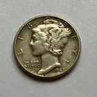 U.S. Coin-1945 Mercury Dime-Circulated Condition-90% Silver
