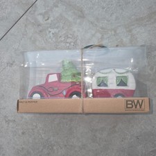 Boston Warehouse Hearth Gnome Xmas Truck Camper - Salt And Pepper Set New Boston Warehouse Hearth Gnome Xmas Truck Camper - Salt And Pepper Set New