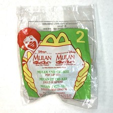 NEW 1998 McDonald's Disney Mulan On Video MULAN  CRI-KEE Pop-Up Happy Meal Toy