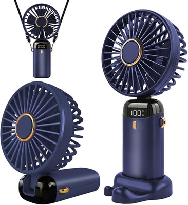 Jsdoin Portable Mini Fan Rechargeable USB Foldable Pocket Fan Blue