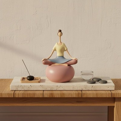 Meditation Pose Statue Zen inspiriert Abstrakt Meditation Figur Künstlerisches Design