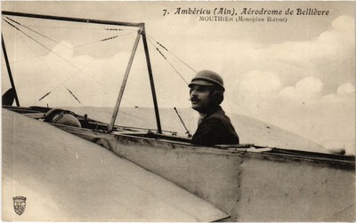 PC AVIATION PILOT MOUTHIER MONOPLAN BLÉRIOT AMBÉRIEU (a67577)