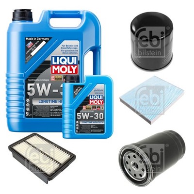 FEBI Inspektionspaket 6L LIQUI MOLY 5W-30 Longtime High Tech für Hyundai Elantra