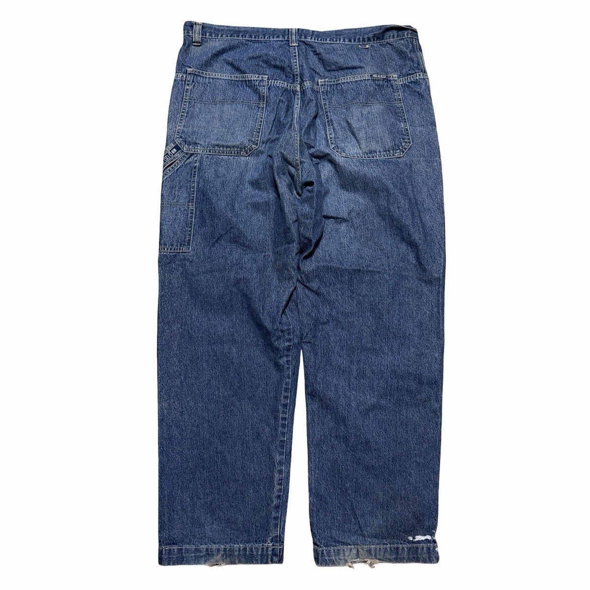 Vintage 90s Karl Kani Carpenter Baggy Streetwear Blue Denim Jeans 