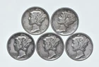 High Grade Lot 1939 1937 1939 1937 1930 Mercury Dime Collection *773