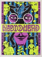 Radiohead - Centrum Worchester April 1998 Concert Poster Reprint Wall Art Decor