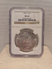 1883 O $1 Morgan Silver Dollar NGC MS64 Rim Toning Front And Back