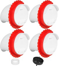 4Pcs Chicken Feeder Port, 3Rd Gen Automatic Chicken Feeder No Waste, Waterproof