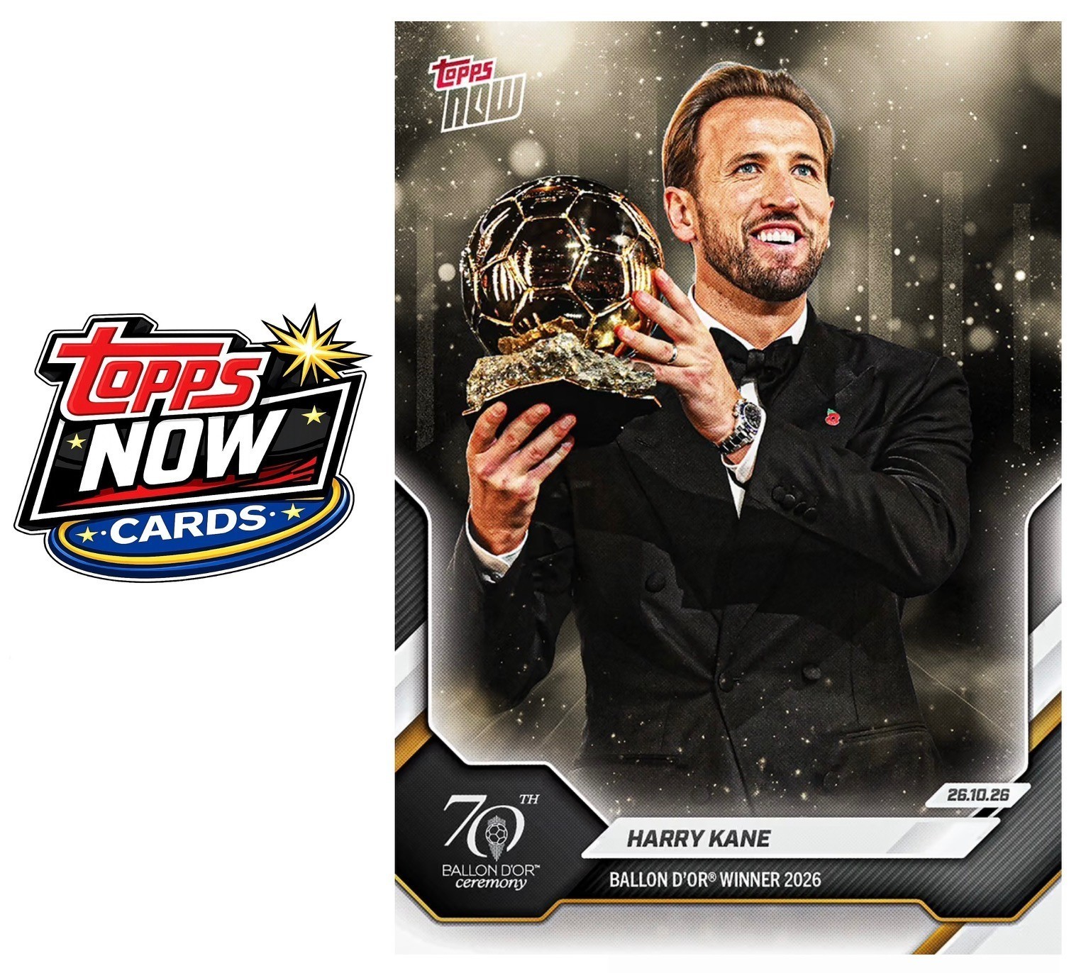 2026 Ballon d'Or Winner Topps Now #1 Harry Kane Bundesliga - PRESALE