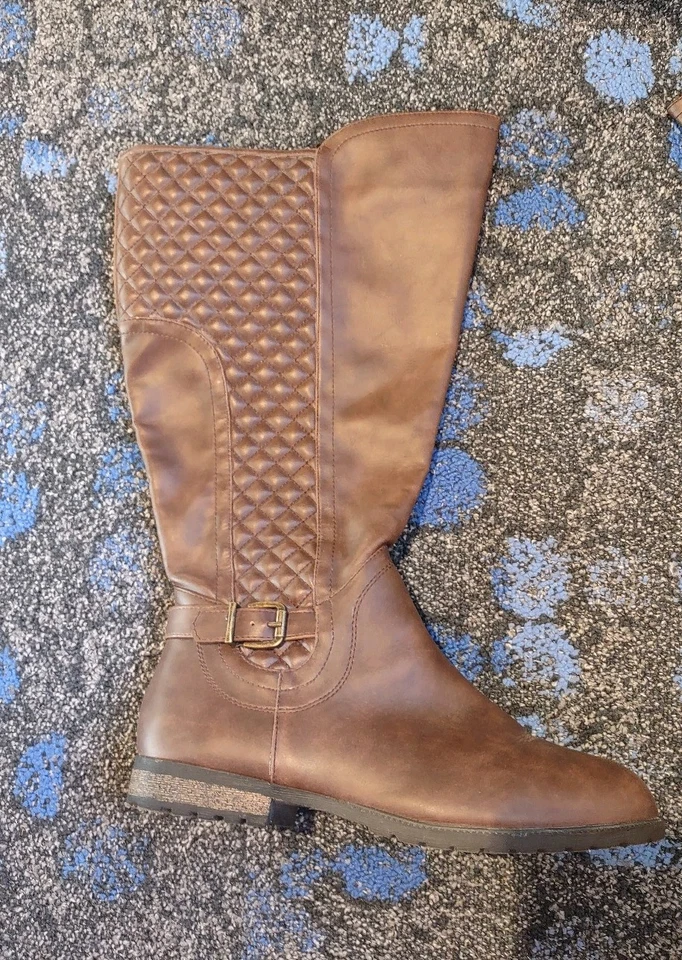 Lane Bryant Mujer Botines Talla 11W Marrón Imitación Cuero  Foto 2 de 4