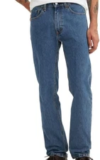 NEW Levi's Men's 505 Regular Fit Jeans Medium Stonewash 29W x 30L Pants