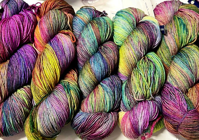 ARCO IRIS Multis 100gr Skein 440yd Malabrigo SOCK x-Soft SW Merino Wool Fgr YARN
